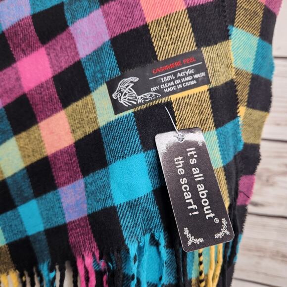Cashmere like Multicolor Scarf Super Soft NWT Size One Size Fits Most Fall Cozy - Picture 5 of 5